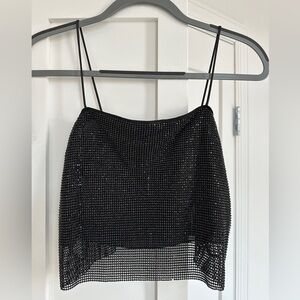 Alice + Olivia Grazi Chainmail Crop Top